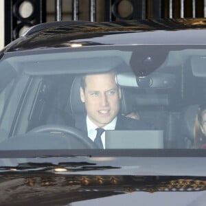 Le prince William, duc de Cambridge, Catherine Kate Middleton, duchesse de Cambridge, la princesse Charlotte de Cambridge - Les membres de la famille royale à la sortie du déjeuner de Noël au palais de Buckingham à Londres le 18 décembre 2019.