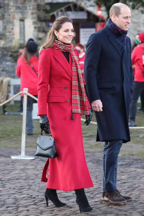 Le prince William, duc de Cambridge, Catherine Kate Middleton, duchesse de Cambridge lors d'une visite du chateau de Cardiff.