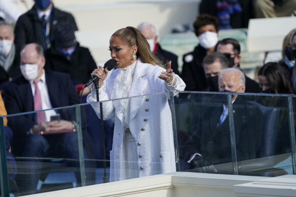 Jennifer Lopez lors de l'investiture du 46ème président des Etats-Unis, J.Biden, au Capitole à Washington. Le 20 janvier 2021 © Saul Loeb-CNP / Zuma Press / Bestimage