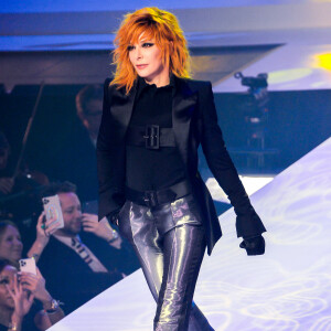 Mylène Farmer lors du dernier défilé de mode Haute-Couture printemps-été 2020 "Jean-Paul Gaultier" au théâtre du Châtelet à Paris, France, le 22 janvier 2020. © Veeren-Clovis/Bestimage