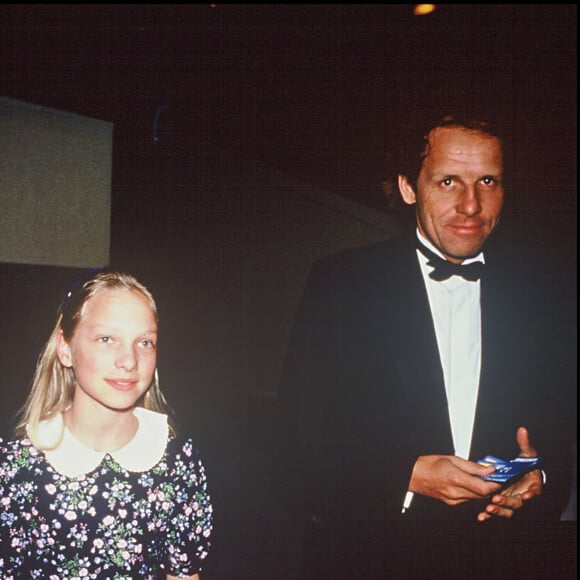 Patrick Poivre d'Arvor et sa file Solenn aux César en 1987