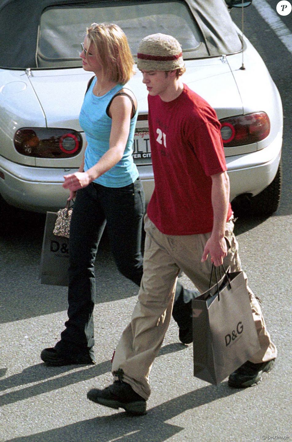 Britney Spears et Justin Timberlake dans les rues de Los Angeles.