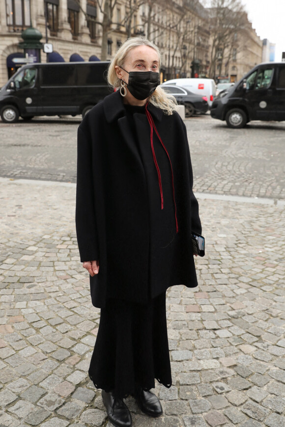 Franca Sozzani - Arrivées à la messe anniversaire à la mémoire de Pierre Cardin en l'église de La Madeleine à Paris. Le 29 janvier 2021