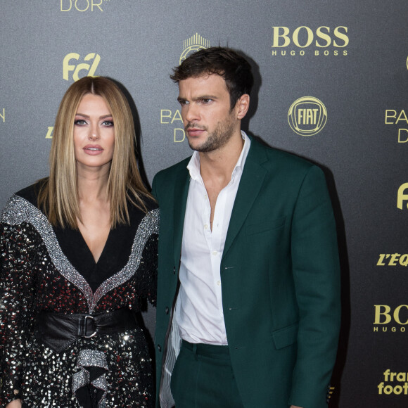 Caroline Receveur et son compagnon Hugo Philip - Cérémonie du Ballon d'Or 2019 à Paris le 2 décembre 2019. © Jeremy Melloul/Bestimage