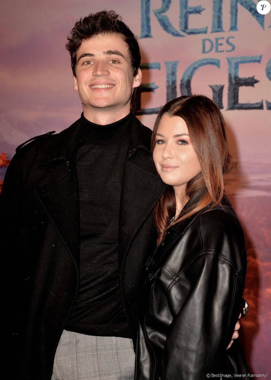 Le DJ belge Henri PFR et sa compagne Marie Lopez (Enjoy Phoenix) - Projection exceptionelle de "La Reine des Neiges 2 " au Grand Rex à Paris le 13 novembre 2019. © Veeren Ramsamy/Bestimage