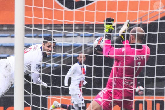 Mauro Icardi lors du matcg FC Lorient - Paris Saint-Germain. Lorient, le 31 janvier 2021.