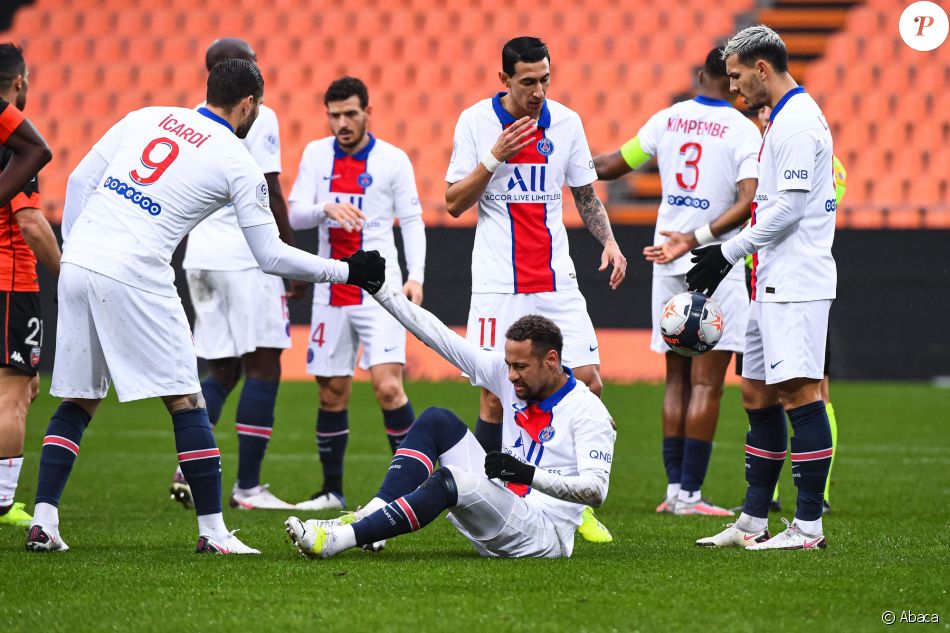Mauro Icardi lors du matcg FC Lorient - Paris Saint-Germain. Lorient, le 31 janvier 2021.