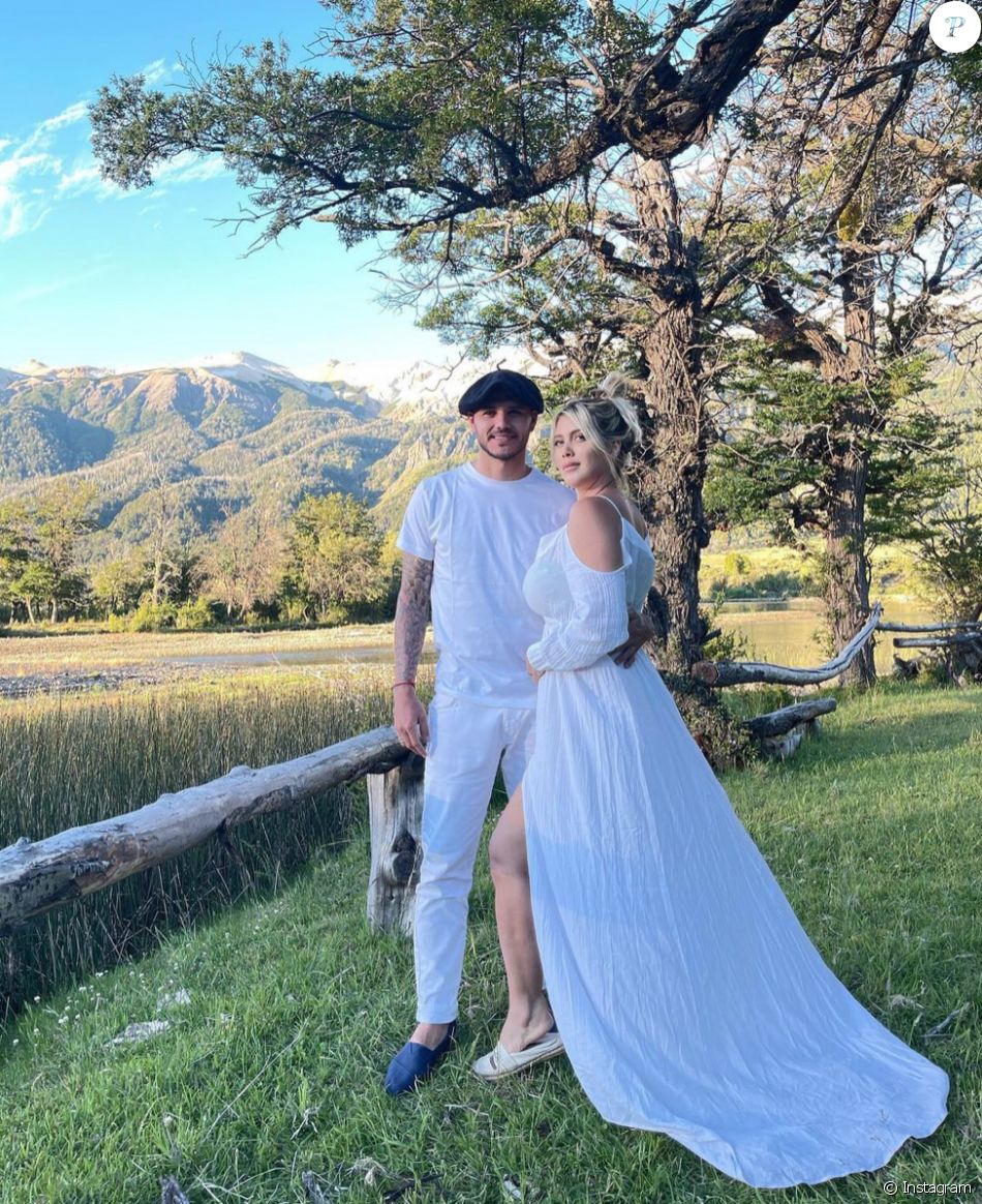 Mauro Icardi et son épouse Wanda Icardi. Janvier 2021.
