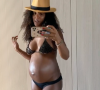 Kelly Rowland, enceinte de 6 mois de son deuxième enfant.