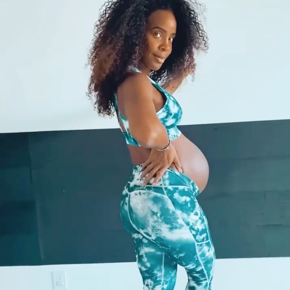 Kelly Rowland, enceinte de son deuxième enfant. Décembre 2020.