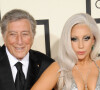 La chanteuse Lady Gaga et Tony Bennett - Arrivées à la 57ème soirée annuelle des Grammy Awards au Staples Center à Los Angeles.