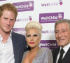 Le prince Harry rencontre Lady Gaga et Tony Bennett avant leur concert "Well Child Charity" à Londres, le 8 juin 2015.