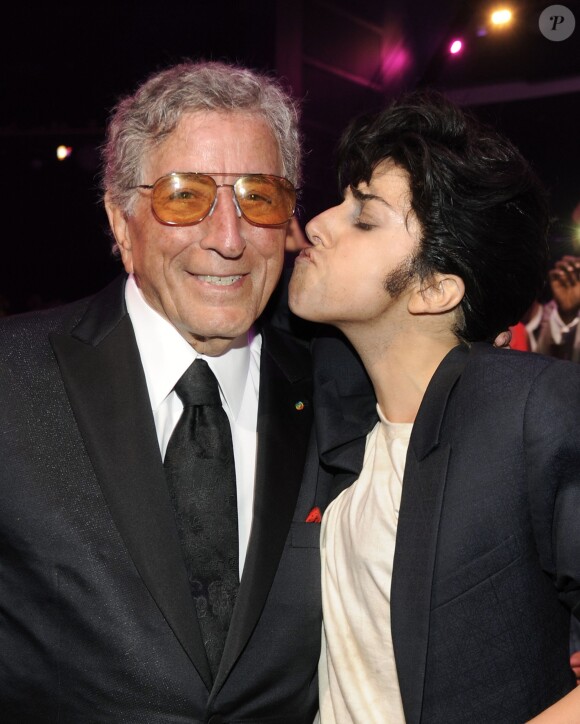 Tony Bennett et Lady Gaga (en Jo Calderone) lors des MTV Video Music Awards 2011. Los Angeles, août 2011.