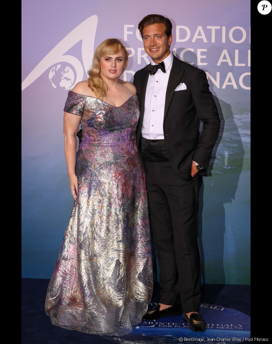 Rebel Wilson et son compagnon Jacob Busch lors du photocall du gala "Monte-Carlo Gala for Planetary Health" organisé par la Fondation Prince Albert II de Monaco. © Jean-Charles Vinaj / Pool Monaco / Bestimage