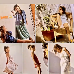 La fille de Géraldine Lapalus, June (née en 2013), est mannequin pour une marque de vêtements pour enfants - Instagram