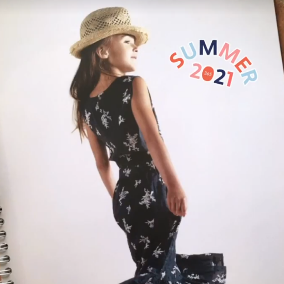 La fille de Géraldine Lapalus, June (née en 2013), est mannequin pour une marque de vêtements pour enfants - Instagram
