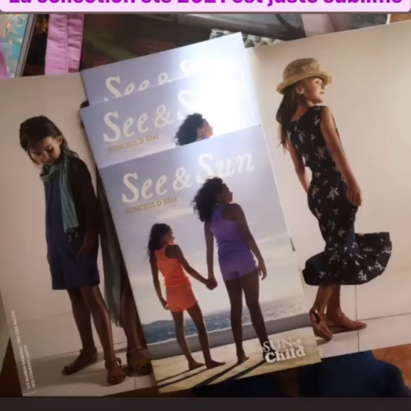 La fille de Géraldine Lapalus, June (née en 2013), est mannequin pour une marque de vêtements pour enfants - Instagram