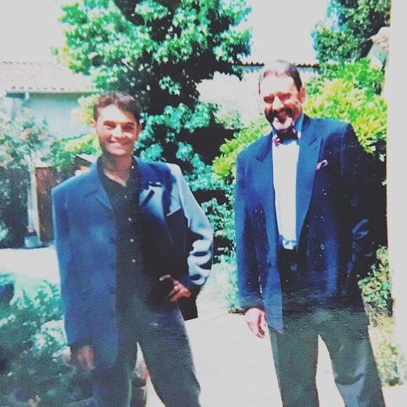 Photo de Christophe Beaugrand avec son défunt papa