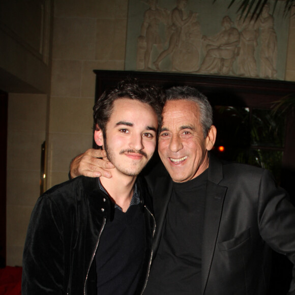 Thierry Ardisson et son fils Gaston Ardisson lors du cocktail de lancement du magazine Façade 16 à l'hôtel Costes à Paris, France, le 23 février 2017. © Philippe Baldini/Bestimage