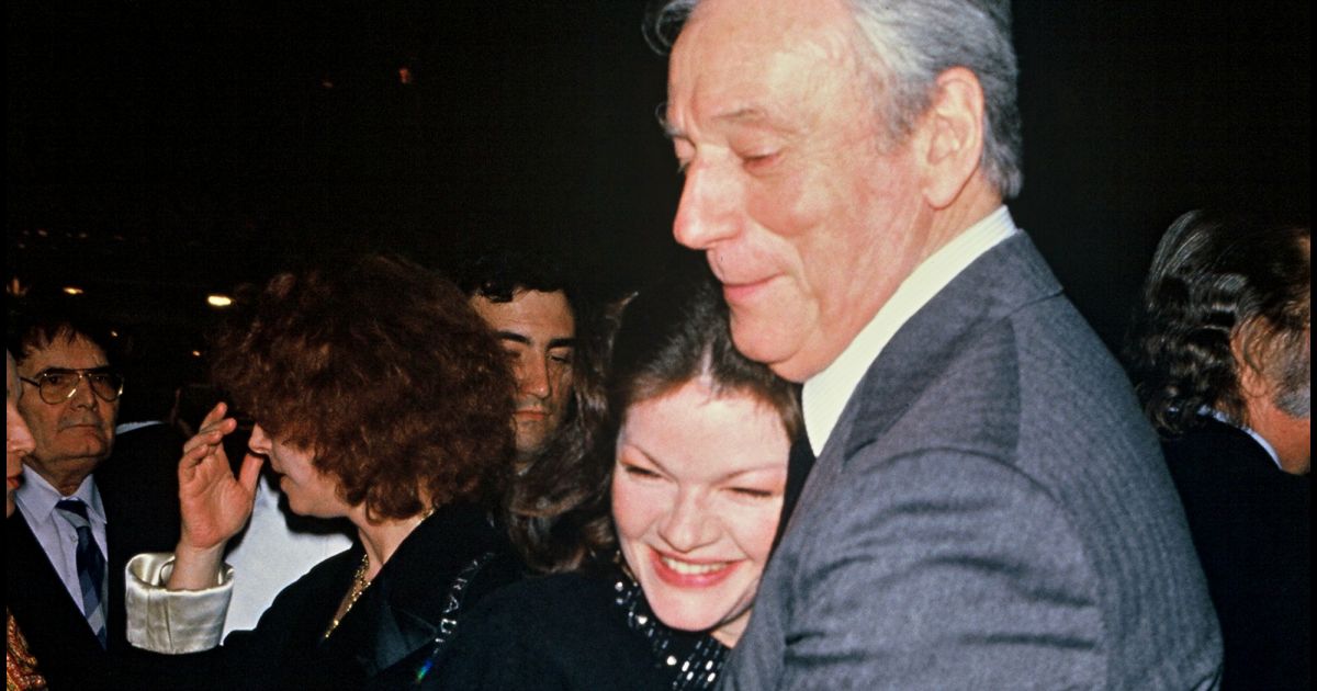 Catherine Allégret et Yves Montand en soirée à La Villette en 1986