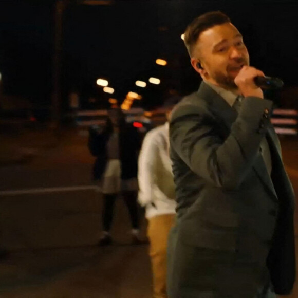 Justin Timberlake et Ant Clemons interprètent le tube "Better Days" à Memphis dans l'émission "Celebrating America" à l'occasion de l'investiture du nouveau président des Etats-Unis, Joe Biden, le 20 janvier 2021.