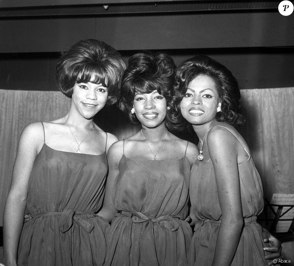 Florence Ballard, Mary Wilson et Diana Ross du groupe The Supremes, en octobre 1964.
