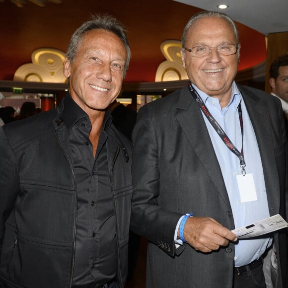 Daniel Moyne, Gérard Louvin - Backstage - Jean-Marie Bigard fête son anniversaire au Grand Rex à Paris.