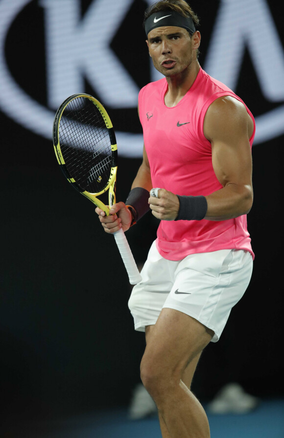 Rafael Nadal lors de son match contre Federico Delbonis à l'Open d'Australie le 23 janvier 2020.
