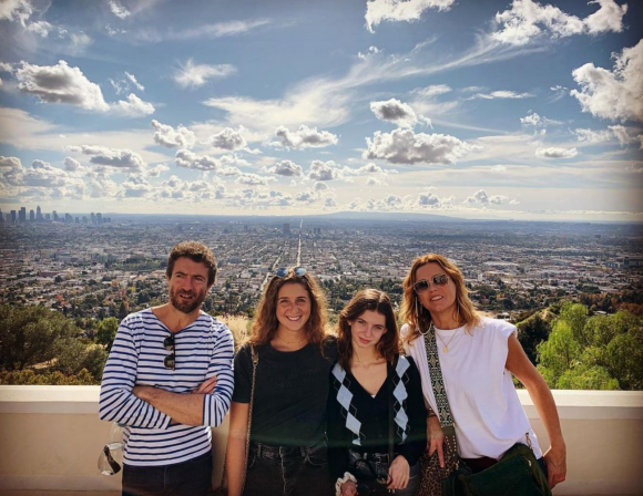 Marine Vignes, ses deux filles, Nina (née de sa relation avec Nagui) et Tess, et son compagnon Marc Antoine Colonna - Instagram