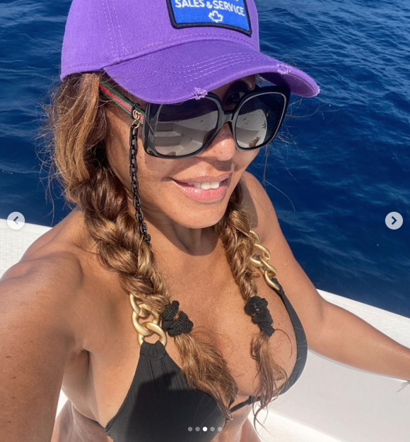 Cathy Guetta en vacances aux Maldives. Février 2021.