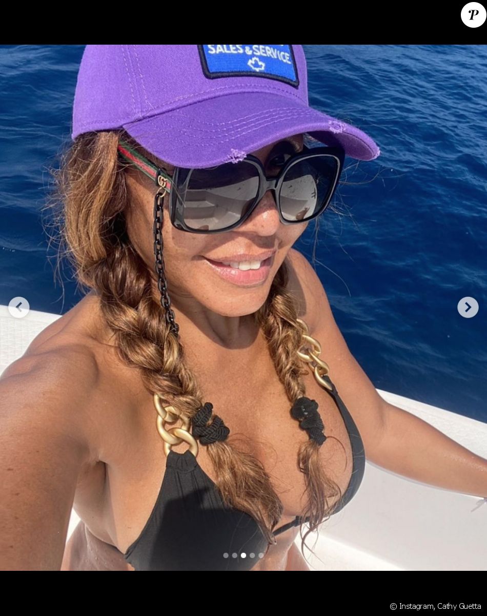 Cathy Guetta en vacances aux Maldives. Février 2021.