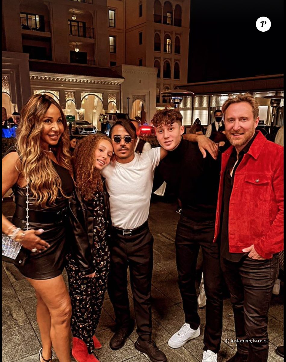 David et Cathy Guetta, réunis pour l'anniversaire de leur fils aîné Elvis. Dubaï, le 9 février 2021.