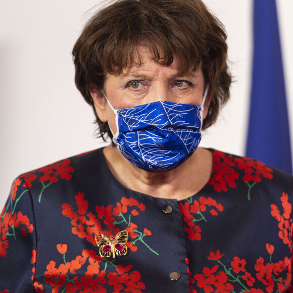 Roselyne Bachelot, ministre de la Culture assiste à la remise du Prix Ilan Halimi à l'Hotel Matignon à Paris, France, le 11 février 2021. © Pierre Perusseau/Bestimage