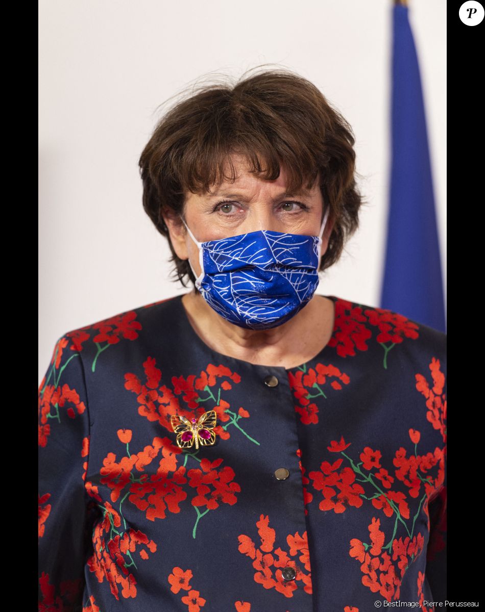 Roselyne Bachelot, ministre de la Culture assiste à la remise du Prix Ilan Halimi à l'Hotel Matignon à Paris, France, le 11 février 2021. © Pierre Perusseau/Bestimage