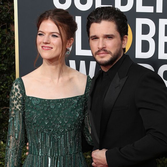 Kit Harington et sa femme Rose Leslie lors de la 77ème cérémonie annuelle des Golden Globe Awards au Beverly Hilton Hotel à Los Angeles.