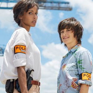 Exclusif - Sonia Rolland et Béatrice de la Boulaye sur le tournage de la saison 2 de la série "Tropiques criminels" en Martinique. © Sylvie Castioni / Bestimage 