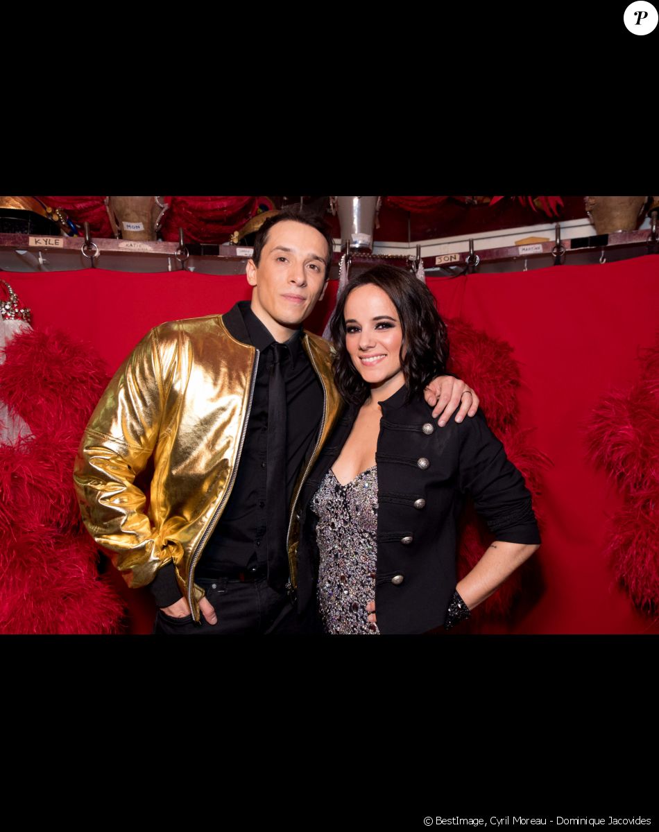 Exclusif - Grégoire Lyonnet et sa femme Alizée - Backstage de l'émission "Tous au Moulin Rouge pour le sidaction" au Moulin Rouge à Paris le 20 mars 2017. L'émission sera diffusée sur France 2 le samedi 25 mars à 21h00. © Cyril Moreau - Dominique Jacovides / Bestimage