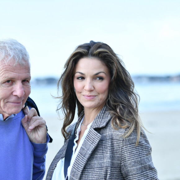 Patrick Poivre d'Arvor, Nadia Farès - 6e Festival du cinéma et musique de film de la Baule. Le 7 novembre 2019. @Rachid Bellak/Bestimage
