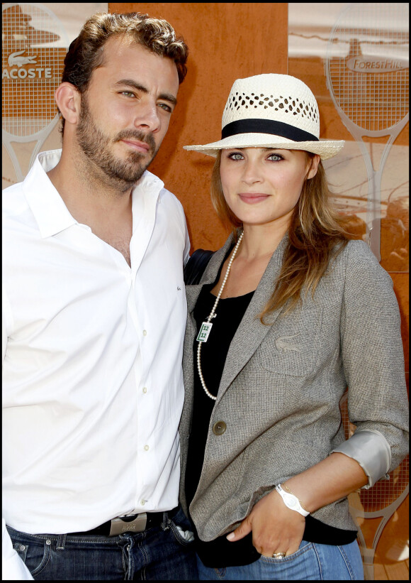 Thierry Ascione et Mélanie Maudran à Roland-Garros le 28 mai 2010.