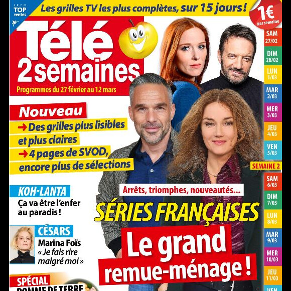 Couverture du magazine "Télé 2 Semaines" du 22 février 2021