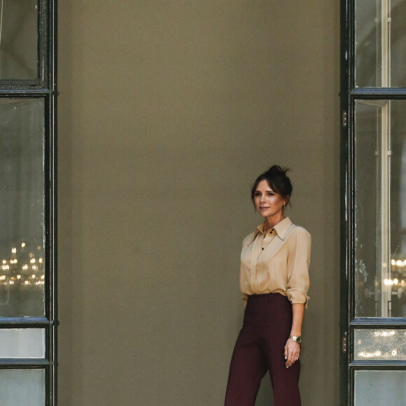 La styliste Victoria Beckham - Défilé de mode "Victoria Beckham" lors de la fashion week de Londres. Le 15 septembre 2019 