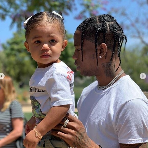 Travis Scott et sa fille Stormi.