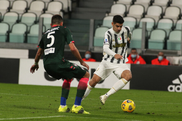 Alvaro Morata lors du match Juventus Turin - FC Crotone, le 22 février 2021.