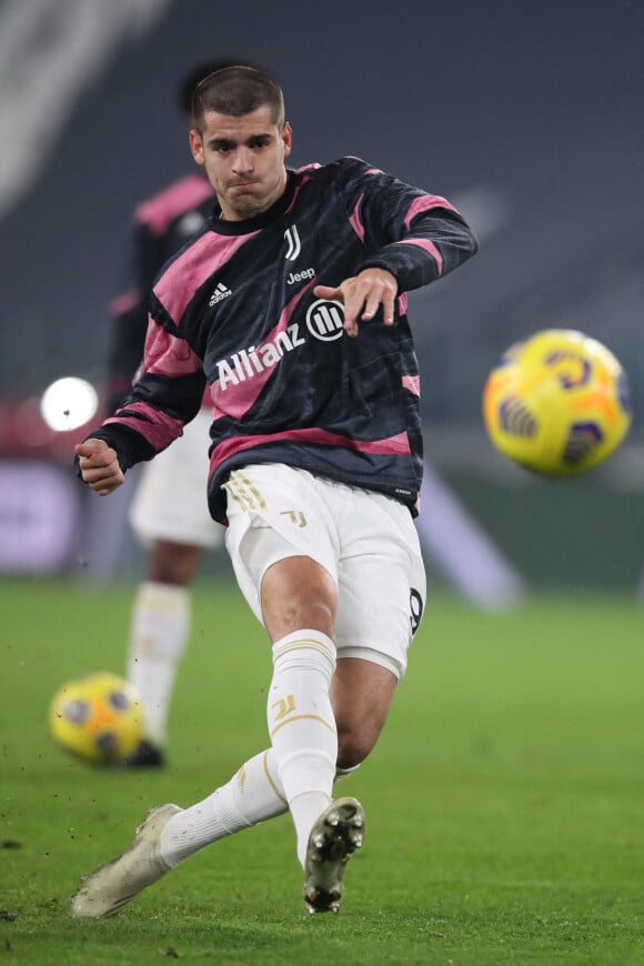 Alvaro Morata lors du match de football en Serie A Juventus contre Fiorentina (0-3) à Turin