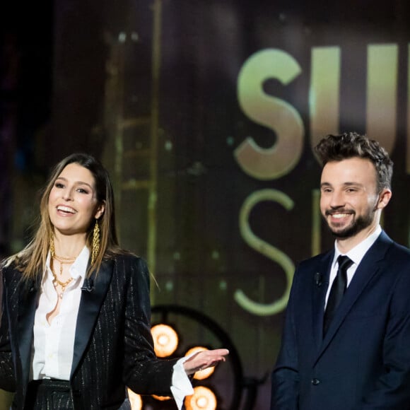 Exclusif -  Donel Jack'Sman, Laury Thilleman, Tom Villa - Enregistrement de l'émission "Surprise Sur Prise" à l'Atelier des Lumières à Paris, qui sera diffusée le 27 février sur France 2. Le 15 février 2021 © Tiziano Da Silva / Bestimage 