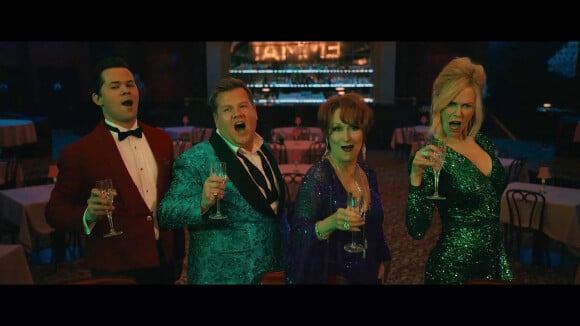 Dans les coulisses de The Prom, une comédie musicale avec Meryl Streep, Nicole Kidman, James Corden, Kerry Washington, 2020.