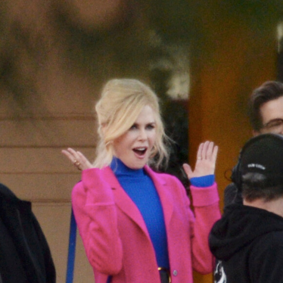 Exclusif - Nicole Kidman sur le tournage de The Prom à Los Angeles, le 17 février 2020
