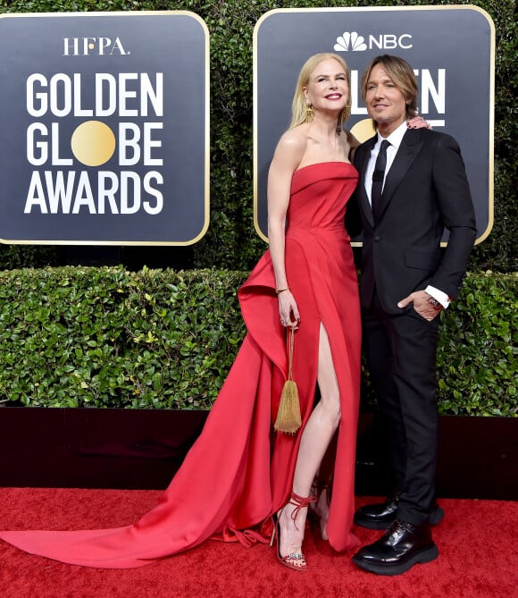 Nicole Kidman et son mari Keith Urban - Photocall de la 77ème cérémonie annuelle des Golden Globe Awards au Beverly Hilton Hotel à Los Angeles.