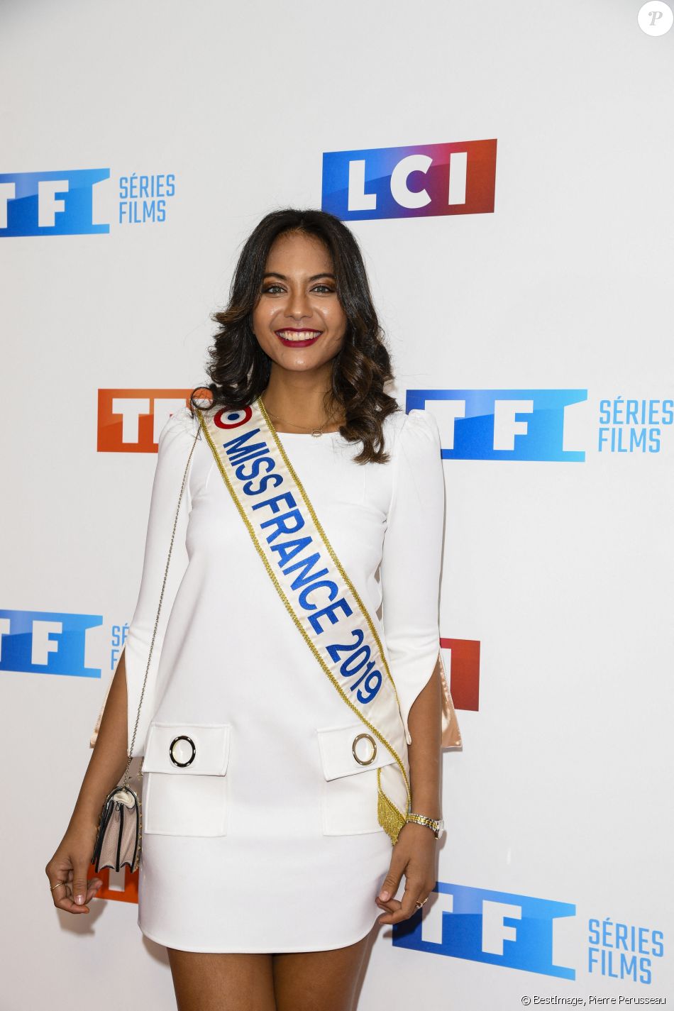 Vaimalama Chaves (Miss France 2019) - Soirée de rentrée 2019 de TF1 au Palais de Tokyo à Paris, le 9 septembre 2019. © Pierre Perusseau/Bestimage