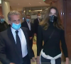 Nicolas Sarkozy accompagné par son épouse Carla Bruni-Sarkozy dans les locaux de TF1, avant le JT de 20H.